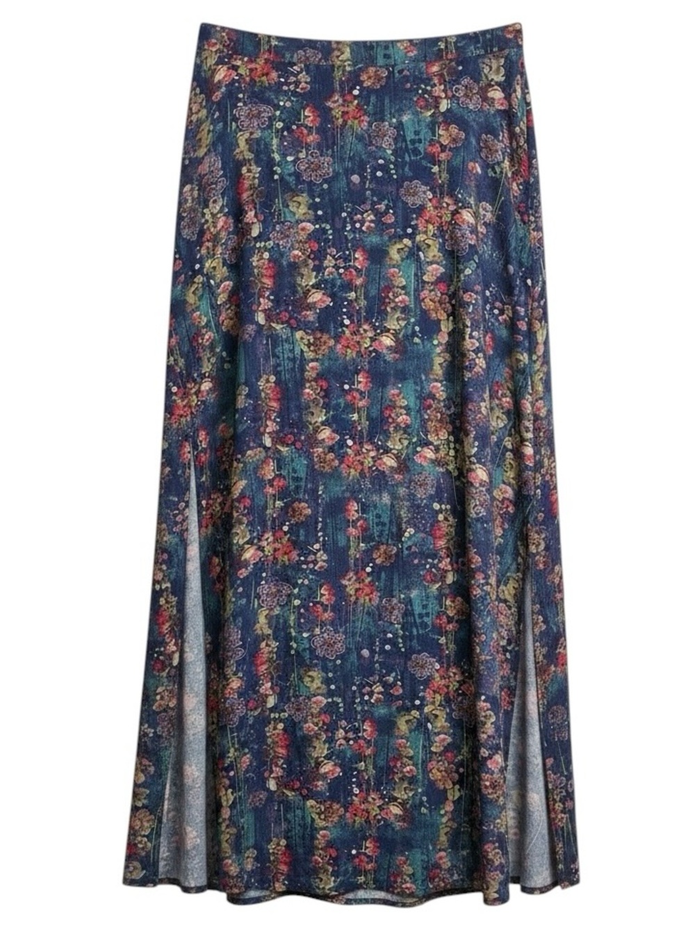 NATURAL LIFE Navy Floral Maxi Skirt